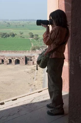 Ruinami starého mesta  Fatehpur Sikri.