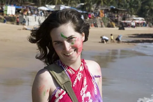 Stanka počas Holi (Ajuana)